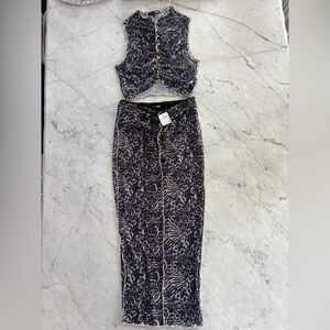 Fashion Patterned Skirt Set